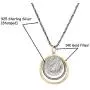 Graduated Circles 925 Sterling Silver and 14k Gold Filled Multi Hoops Drop Pendant Graduated Circles 925 Sterling Silver and 14k Gold Filled Multi Hoops Drop Pendant
