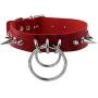 Manfnee Goth Jewelry PU Leather Choker Necklace with Chain Spike Charm Punk Rock Collar Adjustable