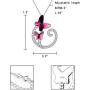 EleQueen Sterling Silver Butterfly Pendant Necklace Cubic Zirconia Butterfly Hypoallergenic Jewelry Gifts for Women Girls