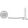 Dazzlingrock Collection 14K Round Cut Real Pink Sapphire Ladies Tennis Bracelet, White Gold