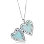 Kooljewelry Rhodium Plated Brass Heart Locket with Sterling Silver Curb Chain Necklace (18 inch) Kooljewelry Rhodium Plated Brass Heart Locket with Sterling Silver Curb Chain Necklace (18 inch)