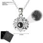 mylulu I Love You Necklace 100 Languages Necklace - Nano Jewelry Projection Necklace Pendant Loving Memory Collarbone Necklace Gift for Women Mom Her