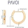 PAVOI 14K Gold Plated Sterling Silver Cubic Zirconia Huggie Hoop Earrings for Women