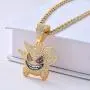 charlinliol 18k Gold Plated Necklace Iced Out 900 Pieces Cubic Zirconia Stones Pokemon Gengar Pendant Hip Hop Jewelry Chain for Men and Women charlinliol 18k Gold Plated Necklace Iced Out 900 Pieces Cubic Zirconia Stones Pokemon Gengar Pendant Hip Hop Jewelry Chain for Men and Women
