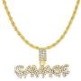 HH Bling Empire Unisex Hip Hop Iced Out Silver Gold Cz Diamond Bubble Dripping Full Name Letters Words Pendant Chain Necklace