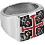 AsAlways Mens Religious Jewelry Templar Jerusalem Red Crusader Jerusalem Cross Ring