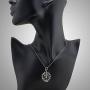 SUVANI Sterling Silver Nataraja Shiva Dance of Destruction Statue Figure 3D Pendant Amulet Necklace 18