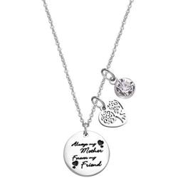 LIUANAN Inspirational Necklace Personalized Engraved Mantra Pendant Necklaces Encouragement Jewelry for Women Girl Sister Mother Friends