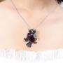 Starain Owl Necklace for Women Girls Healing Crystal Stone Owl Pendant Necklace Owl Jewelry Gifts