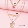Haloty Punk Layered Butterfly Pendant Necklace Gold Initial Choker Necklaces Chain Fashion Letter Necklace Jewelry for Women and Girls (Dragon)