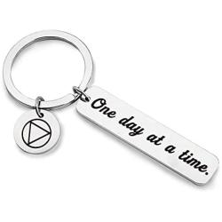MAOFAED Sobriety Bracelet One Day at a Time Addiction Recovery Inspirational Jewelry Motivational Gifts