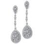Mariell Art Deco Vintage CZ Wedding Earrings - Glamorous Gatsby-Style Dangle Chandeliers for Brides