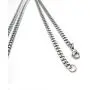 TRUSUPER Jewelry 3.5mm Titanium Steel Mens Beveled Curb Link Chain Silver Necklace, 18'',20'',22'',24'',26'',28'',30
