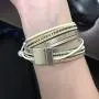 AZORA Womens Leather Wrap Bracelet Handmade Pearls Beads Cuff Bangle Bracelets for Women Girls (druzy Stone) AZORA Womens Leather Wrap Bracelet Handmade Pearls Beads Cuff Bangle Bracelets for Women Girls (druzy Stone)
