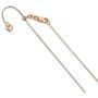 Solid 14K Rose Gold Adjustable .55mm Baby Box Chain Necklace - with Secure Lobster Lock Clasp 22''