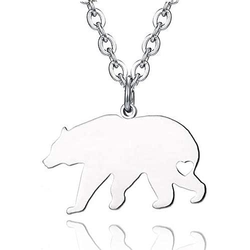 WPFdesign Stainless Steel Bear Necklace Jewelry Pendant