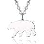 WPFdesign Stainless Steel Bear Necklace Jewelry Pendant