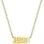 EXGOX Birth Year Necklace,1990-2010 Stainless Steel Silver/Gold Plated Pendant Old English Year Necklace Personalized Birthday Gift for Women and Girl