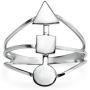 SILVERLINE JEWELRY 925 Sterling Silver Circle Square Triangle Geomteric Ring Sizes 5-10