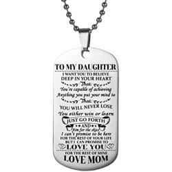 Daobg-stable Dog Tags Pendant Necklace To My Boyfriend Girlfriend Wife Husband Letter Jewelry