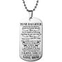 Daobg-stable Dog Tags Pendant Necklace To My Boyfriend Girlfriend Wife Husband Letter Jewelry