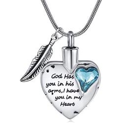 Heart Urn Necklace for Ashes Stainless Steel Cremation Jewelry for Ashes Keepsake Necklaces …