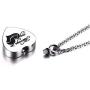 Casa De Novia Always in My Heart Cremation Jewelry Rose Gold Stainless Steel Keepsake Memorial Urn Ash Necklace