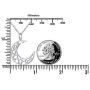 S925 Sterling Silver Stars Crescent Moon Pendant Necklace for Women Girl 18''
