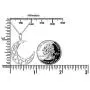 S925 Sterling Silver Stars Crescent Moon Pendant Necklace for Women Girl 18''
