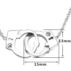 Jude Jewelers Stainless Steel Handcuff Infinity Interlocking Circle Collar Statement Necklace
