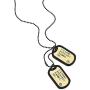 COOLSTEELANDBEYOND Two-Pieces Military Army Dog Tag with Black Silicone Mens Pendant Necklace, 28 inches Ball Chain
