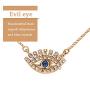 Edary Layered Necklaces Gold Choker with Evil Eye Rhinestone and Star Jewelry for Women and Girls