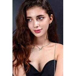 Eiffy Stainless Steel Hollow Flying Swallow Bird Necklace for Women Girls Unique Origami Animal Jewelry