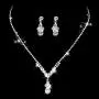 Unicra Bride Silver Necklace Earrings Set Crystal Bridal Wedding Jewelry Sets Rhinestone Choker Necklace for Women and Girls(3 Piece Set - 2 Earrings and 1 Necklace) (Silver 2) Unicra Bride Silver Necklace Earrings Set Crystal Bridal Wedding Jewelry Sets Rhinestone Choker Necklace for Women and Girls(3 Piece Set - 2 Earrings and 1 Necklace) (Silver 2)