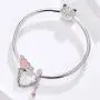 BAMOER 925 Sterling Silver Dangle Charms Pearl Cubic Zirconia Charm Beads for Women for Bracelet Necklaces