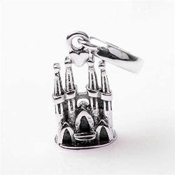 Pukido 925 Sterling Silver Bead Charm La Sagrada Familia Dangle Pendant Beads fit Pandora Bracelet & Bangle DIY Jewelry