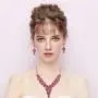 BriLove Wedding Jewelry Sets for Brides Leaf Rhinestone Beaded Y-Shape Neckalce Dangle Earrings