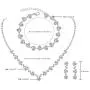 UDORA Crystal Rhinestone Necklace Earrings Bracelet Jewelry Set Wedding Prom UDORA Crystal Rhinestone Necklace Earrings Bracelet Jewelry Set Wedding Prom