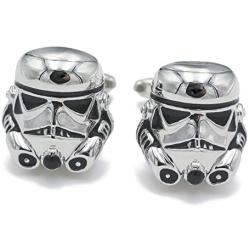 Classic Movie Design Cufflinks Vintage Jewelry Galactic Empire Storm Trooper Spaceship Cuff Button