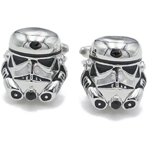 Classic Movie Design Cufflinks Vintage Jewelry Galactic Empire Storm Trooper Spaceship Cuff Button Classic Movie Design Cufflinks Vintage Jewelry Galactic Empire Storm Trooper Spaceship Cuff Button