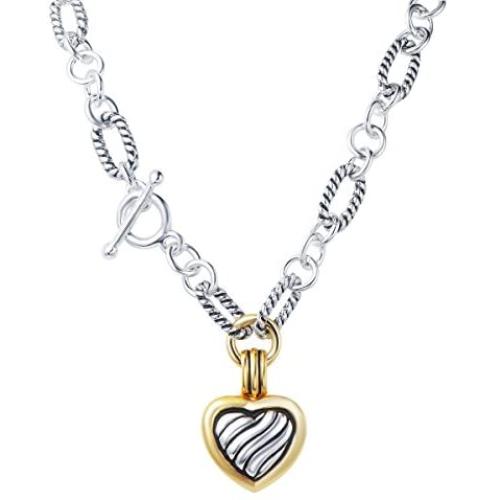 UNY Fashion Trendy Pendants Antique Pendant Heart Cable Wire Desinger Inspired Women Charms Necklace Gift