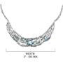 Paz Creations ♥925 Sterling Silver Blue Topaz Statement Necklace