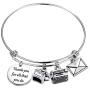 TIIMG Secretary Gift Administrative Assistant Bracelet Thank You for All That You Do Bracelet Coworker Leaving Gift Retirement Gift for Her