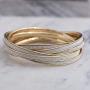 Steve Madden Glitter Design Interlocking Bangle Bracelet For Women