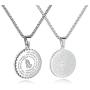 GelConnie Cross Necklace for Men Stainless Steel Necklace Bible Verse Pendant Jesus Christian Jewelry with 24'' Chain