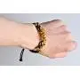BYONDEVER Feng Shui Pixiu Bracelet Color Change 14K Plated Adjustable Handmade Braided Rope Lucky Jewelry