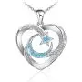 Distance Heart Necklace for Women 925 Sterling Silver 18k Moon Heart Pendants for Girlfriend Wife Mother Sister Necklaces Jewelry for Christmas Valentines Day Distance Heart Necklace for Women 925 Sterling Silver 18k Moon Heart Pendants for Girlfriend Wife Mother Sister Necklaces Jewelry for Christmas Valentines Day