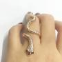 YANCHUN Adjustable Gothic Punk Rock Snake Rings for Women Retro CZ Snake Ring for Girls Halloween Party Jewelry