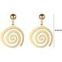 Blazing Autumn Earrings/Gold Spiral Stainless Steel Dangle Drop Earrings Fashion Jewelry