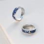 NXowzf S925 Sterling Silver Starry Night Rings Adjustable Size NXowzf S925 Sterling Silver Starry Night Rings Adjustable Size